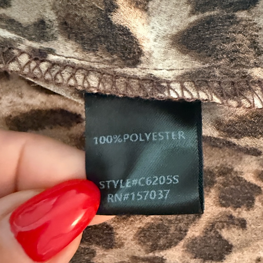 Et Clet Darling Leopard Skirt Size Small, Side Zip - Picture 9 of 9